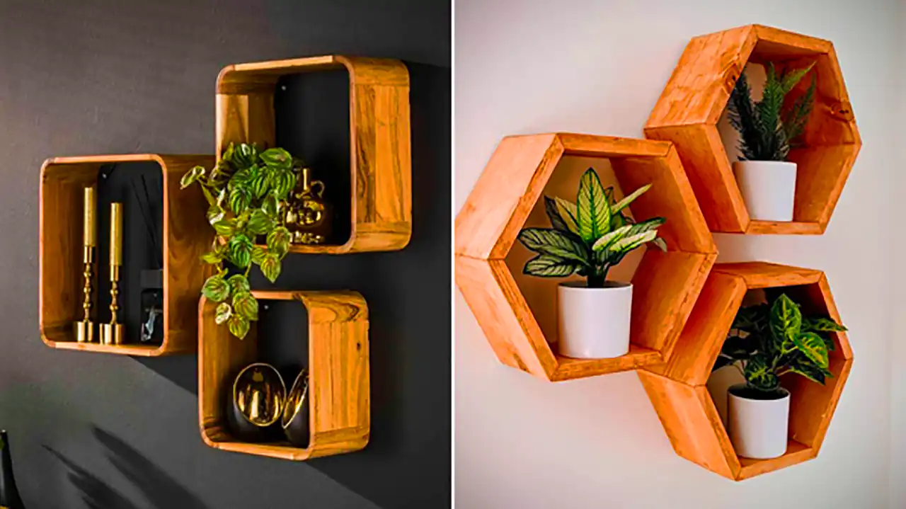 قفسه های چوبی دکوراتیو